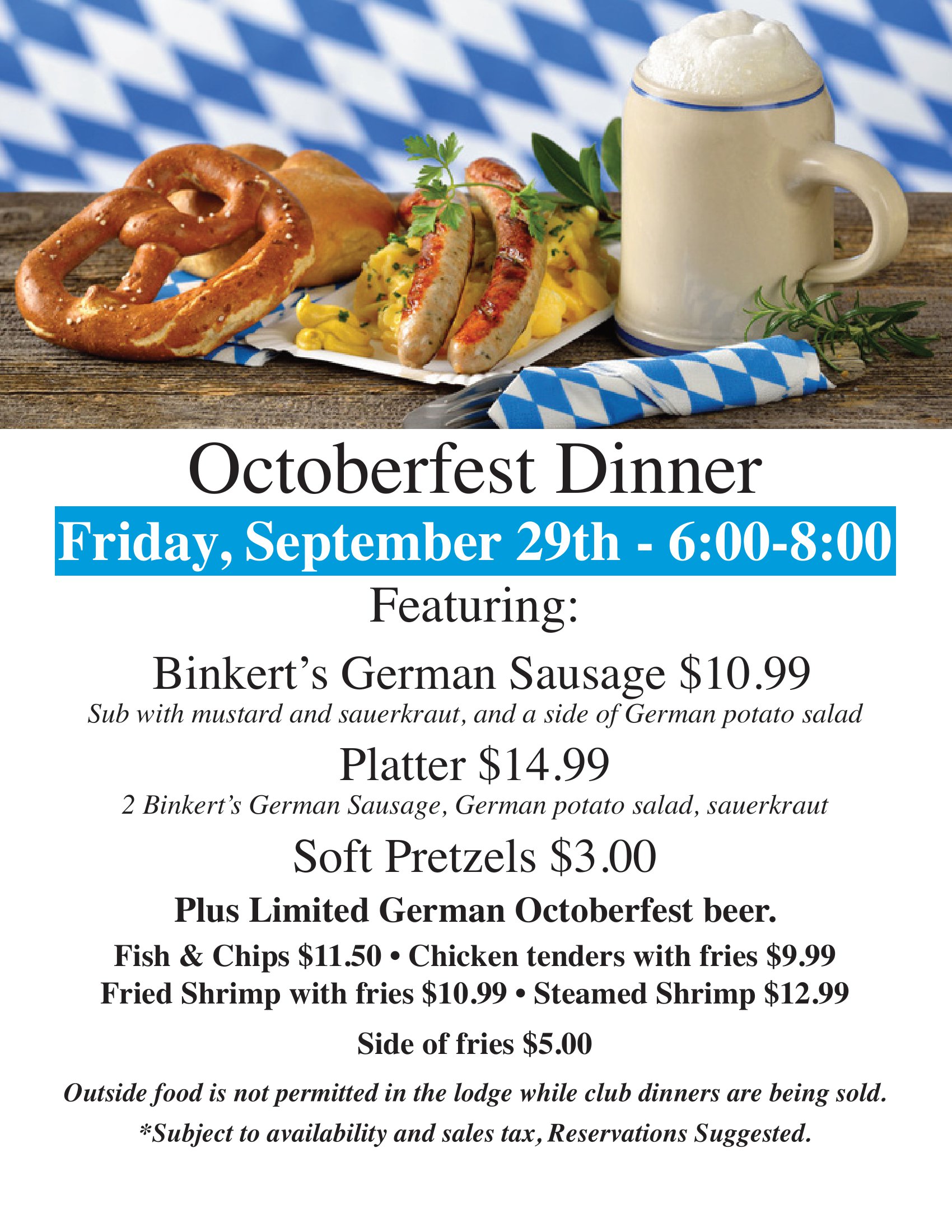 469 Octoberfest Dinner Menu 9-2023